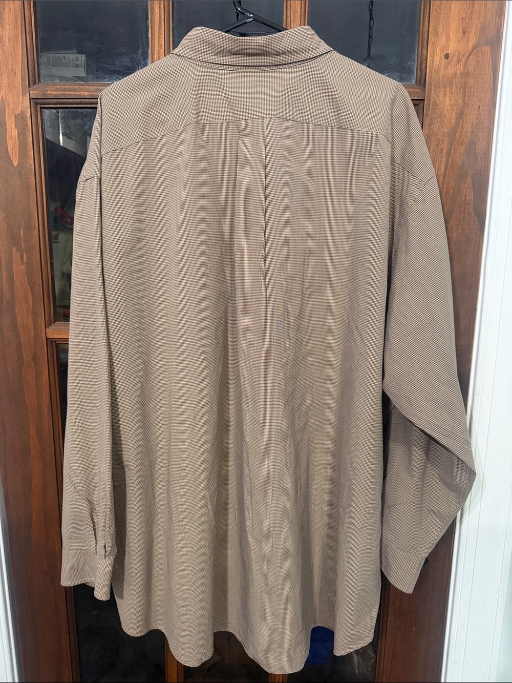 Mens Ralph Lauren Brown Check Button-Down Oxford Dress Shirt Pony Logo Big Sz 3X - Picture 6 of 6